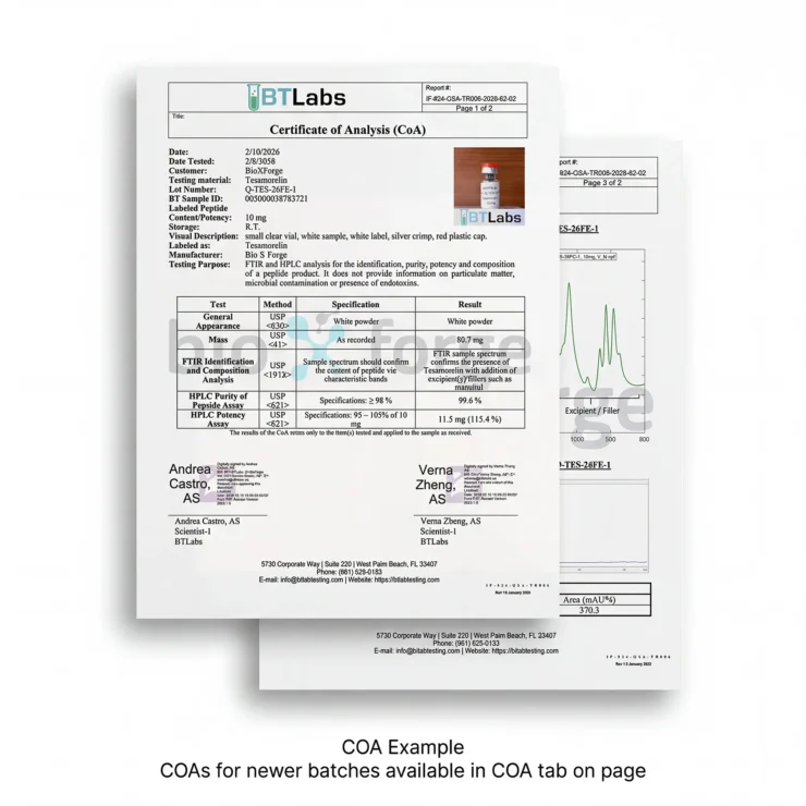 Tesamorelin 10mg COA