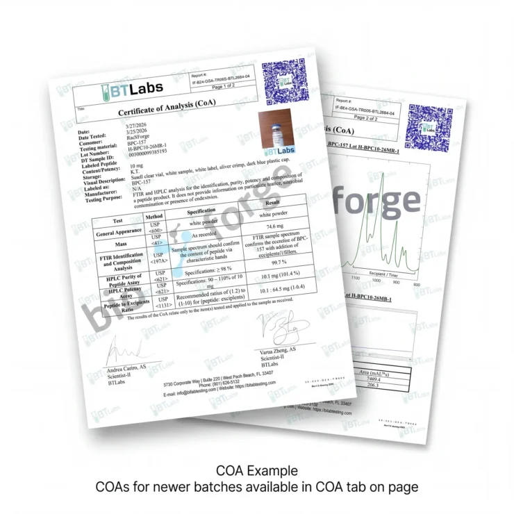 BPC-157 COA Stack